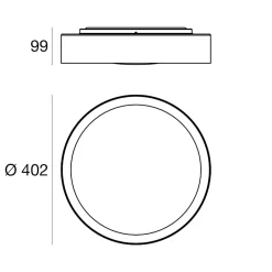 Plafoniere Moderne-Linea Light Plafoniera led 22w 3000k nero oro crew 2
