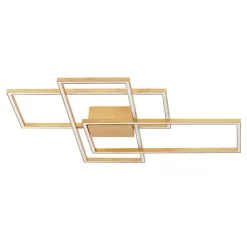 Plafoniere Moderne-Selezionato da Mazzolaluce Plafoniera led 55w 3000k oro design geometrico dimmerabile