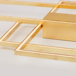 Plafoniere Moderne-Selezionato da Mazzolaluce Plafoniera led 55w 3000k oro design geometrico dimmerabile