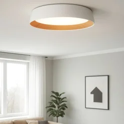 Plafoniere Moderne-Selezionato da Mazzolaluce Plafoniera led 40w 3000k per cucina bianca effetto legno