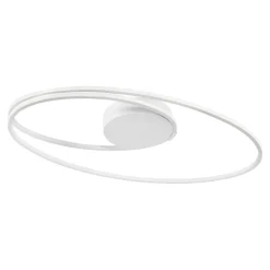 Plafoniere Moderne-Selezionato da Mazzolaluce Plafoniera led 28w 3000k per soggiorno moderno bianca ovale