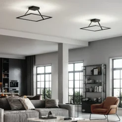 Plafoniere Moderne-Affralux Plafoniera led 63w 3000k quadrata bianca quattro