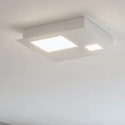Plafoniere Moderne-IsyLuce Plafoniera led 12w 3000k quadrata bianca moderna