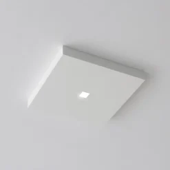 Plafoniere Moderne-Selezionato da Mazzolaluce Plafoniera led 6w 2700k quadrata in gesso bianco