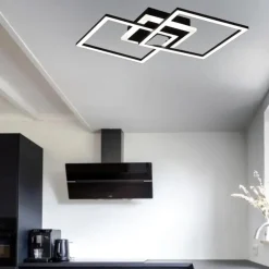 Plafoniere Moderne-Selezionato da Mazzolaluce Plafoniera led 25w 3000k quadrata nera dimmerabile moderna
