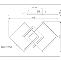 Plafoniere Moderne-Selezionato da Mazzolaluce Plafoniera led 25w 3000k quadrata nera dimmerabile moderna