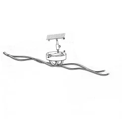 Plafoniere Moderne-Eglo Plafoniera led 32w 3000k roncade moderna cromata per soggiorno