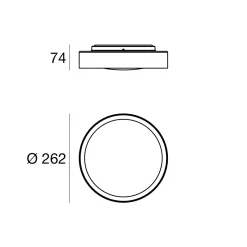 Plafoniere Moderne-Linea Light Plafoniera led 12w 3000k rotonda crew 2 bianca