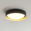 Plafoniere Moderne-Linea Light Plafoniera led 12w 3000k rotonda nero oro crew 2