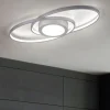 Plafoniere Moderne-Selezionato da Mazzolaluce Plafoniera led 27w 3000k titano dimmerabile ovale moderna