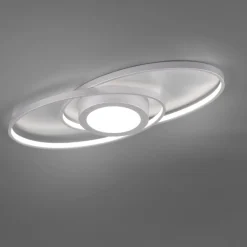 Plafoniere Moderne-Selezionato da Mazzolaluce Plafoniera led 27w 3000k titano dimmerabile ovale moderna