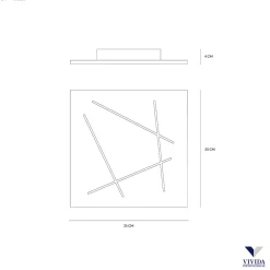 Plafoniere Moderne-Vivida International Plafoniera led 31w 3000k vivida flat quadrata bianca