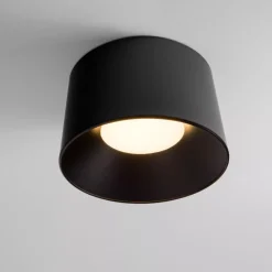 Plafoniere Moderne-Selezionato da Mazzolaluce Plafoniera led 35w nera cono rotonda 50cm moderna