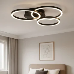 Plafoniere Moderne-Selezionato da Mazzolaluce Plafoniera led 27w nero tricolor dimmerabile con telecomando