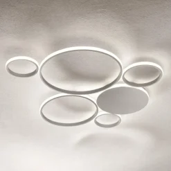 Plafoniere Moderne-Ondaluce Plafoniera led 68w pl pois 4000k silver gr