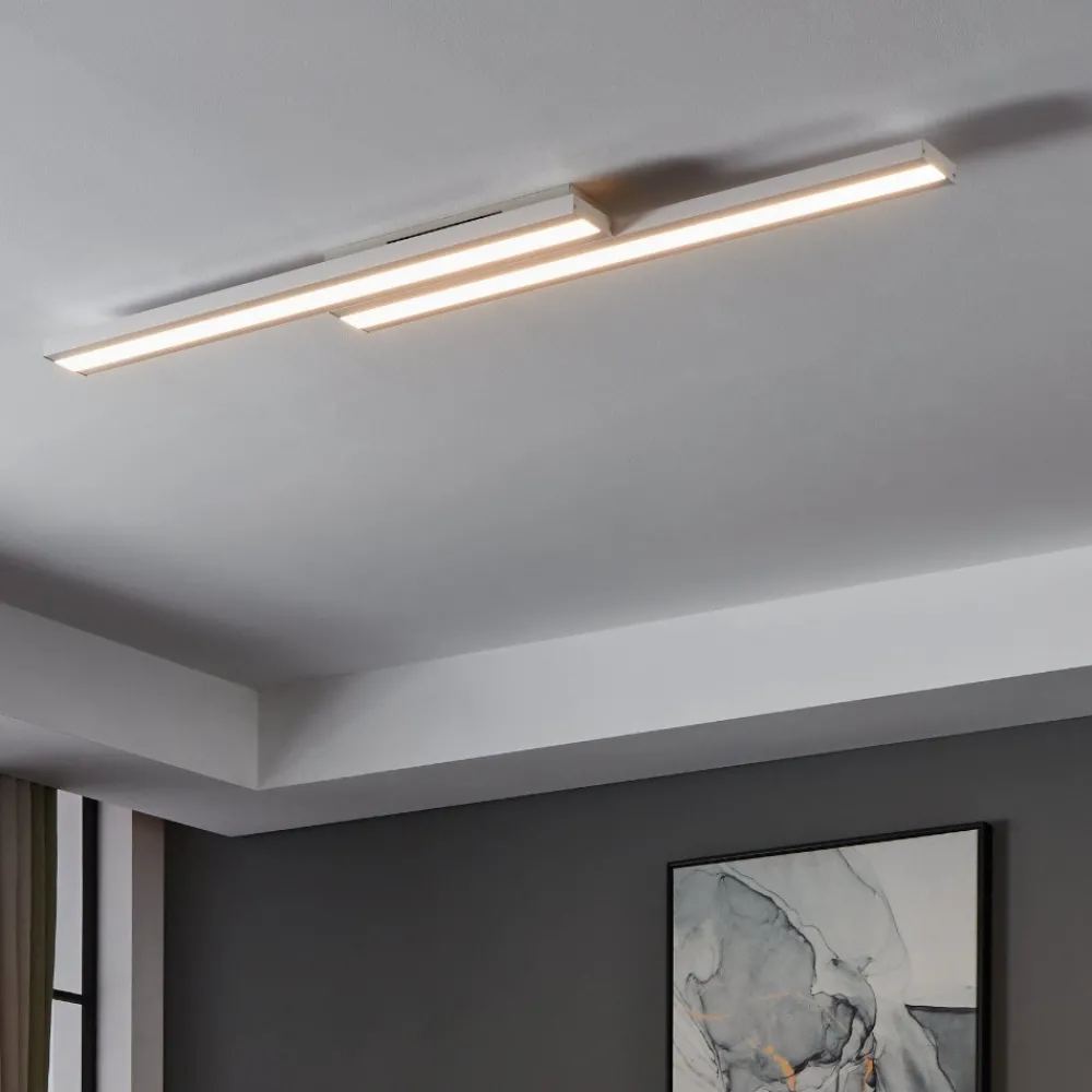 Plafoniere Moderne-Eglo Plafoniera led 21w rgb dimmerabile app saliteras bianca