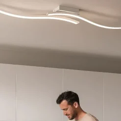 Plafoniere Moderne-Selezionato da Mazzolaluce Plafoniera linear per cucina led 10w 4000k bianca