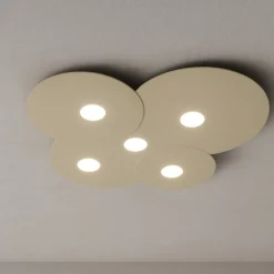 Plafoniere Moderne-Top Light Plafoniera 5 luci da cucina moderna cloud toplight sabbia