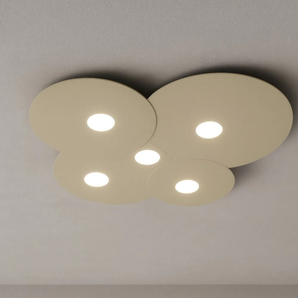 Plafoniere Moderne-Top Light Plafoniera 5 luci da cucina moderna cloud toplight sabbia