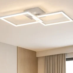 Plafoniere Moderne-Selezionato da Mazzolaluce Plafoniera 2 luci orientabili led 3000k moderna colore argento
