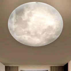 Plafoniere Moderne-Selezionato da Mazzolaluce Plafoniera lunare moderna led 3000k dimmerabile