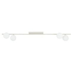 Plafoniere Moderne-Selezionato da Mazzolaluce Plafoniera lunga a binario 141 cm colore cachemire moderna per soggiorno cucina