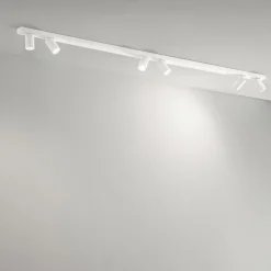 Plafoniere Moderne-Perenz Illuminazione Plafoniera lunga 200cm oddy perenz bianca con 6 spot orientabili