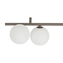 Plafoniere Moderne-Selezionato da Mazzolaluce Plafoniera marrone lunga 200 cm moderna con sfere in vetro per soggiorno