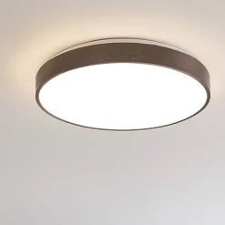 Plafoniere Moderne-Selezionato da Mazzolaluce Plafoniera marrone rotonda moderna cerchio led dimmerabile 3000k