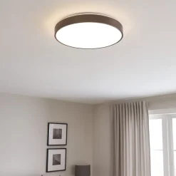 Plafoniere Moderne-Selezionato da Mazzolaluce Plafoniera marrone rotonda moderna cerchio led dimmerabile 3000k