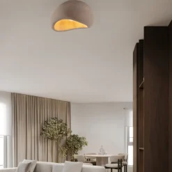 Plafoniere Moderne-Selezionato da Mazzolaluce Plafoniera marrone wabi sabi 50cm design japandi