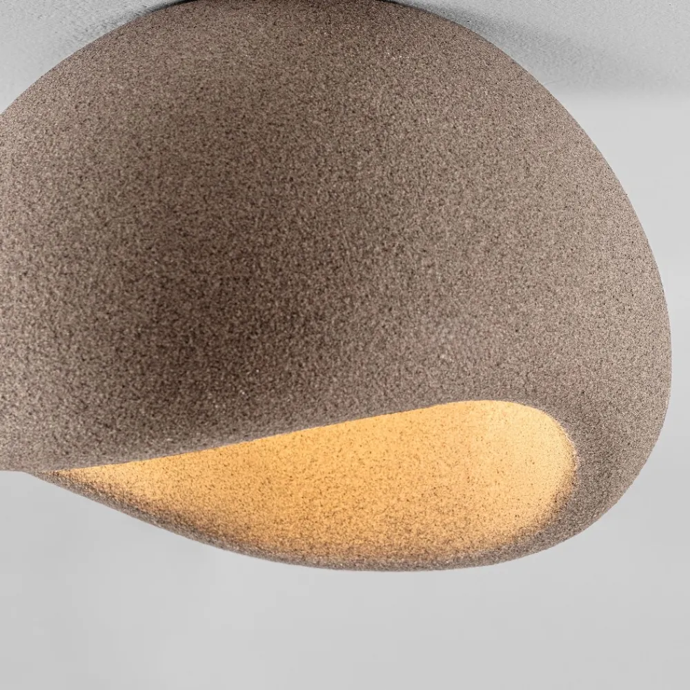 Plafoniere Moderne-Selezionato da Mazzolaluce Plafoniera marrone wabi sabi 50cm design japandi