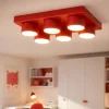 Plafoniere Moderne-Selezionato da Mazzolaluce Plafoniera mattoncini 6 luci rossa per cameretta moderna