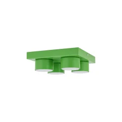 Plafoniere Moderne-Selezionato da Mazzolaluce Plafoniera mattoncino verde 4 luci per cameretta