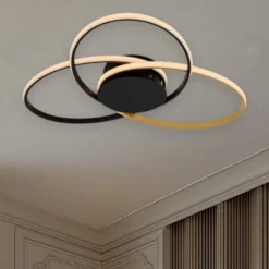 Plafoniere Moderne-Selezionato da Mazzolaluce Plafoniera moderna ad anelli led 3200k per soggiorno