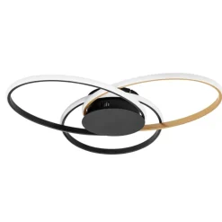 Plafoniere Moderne-Selezionato da Mazzolaluce Plafoniera moderna ad anelli led 3200k per soggiorno