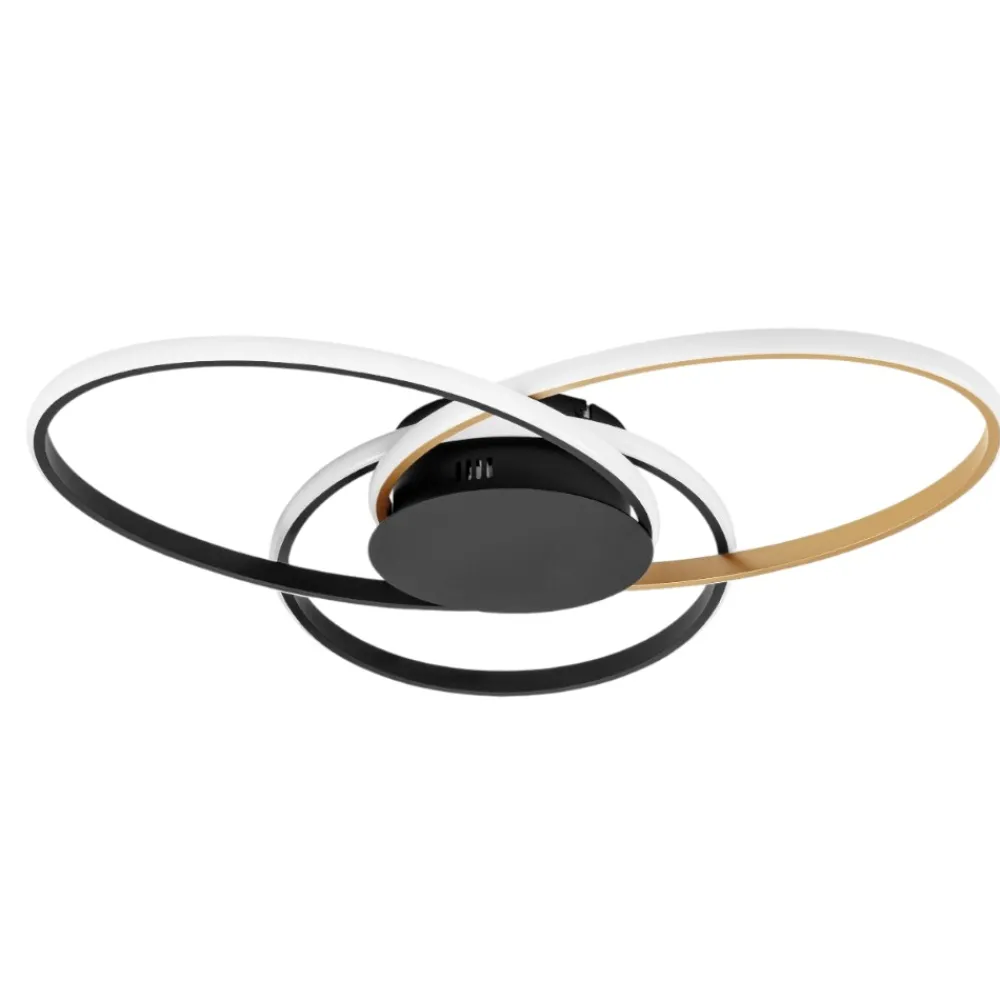 Plafoniere Moderne-Selezionato da Mazzolaluce Plafoniera moderna ad anelli led 3200k per soggiorno