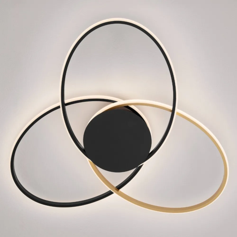 Plafoniere Moderne-Selezionato da Mazzolaluce Plafoniera moderna ad anelli led 3200k per soggiorno