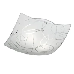 Plafoniere Moderne-Selezionato da Mazzolaluce Plafoniera moderna a vela in vetro satinato