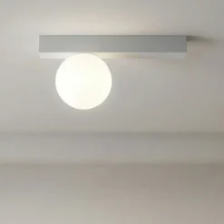 Plafoniere Moderne-Perenz Illuminazione Plafoniera moderna bianca con sfera snooky