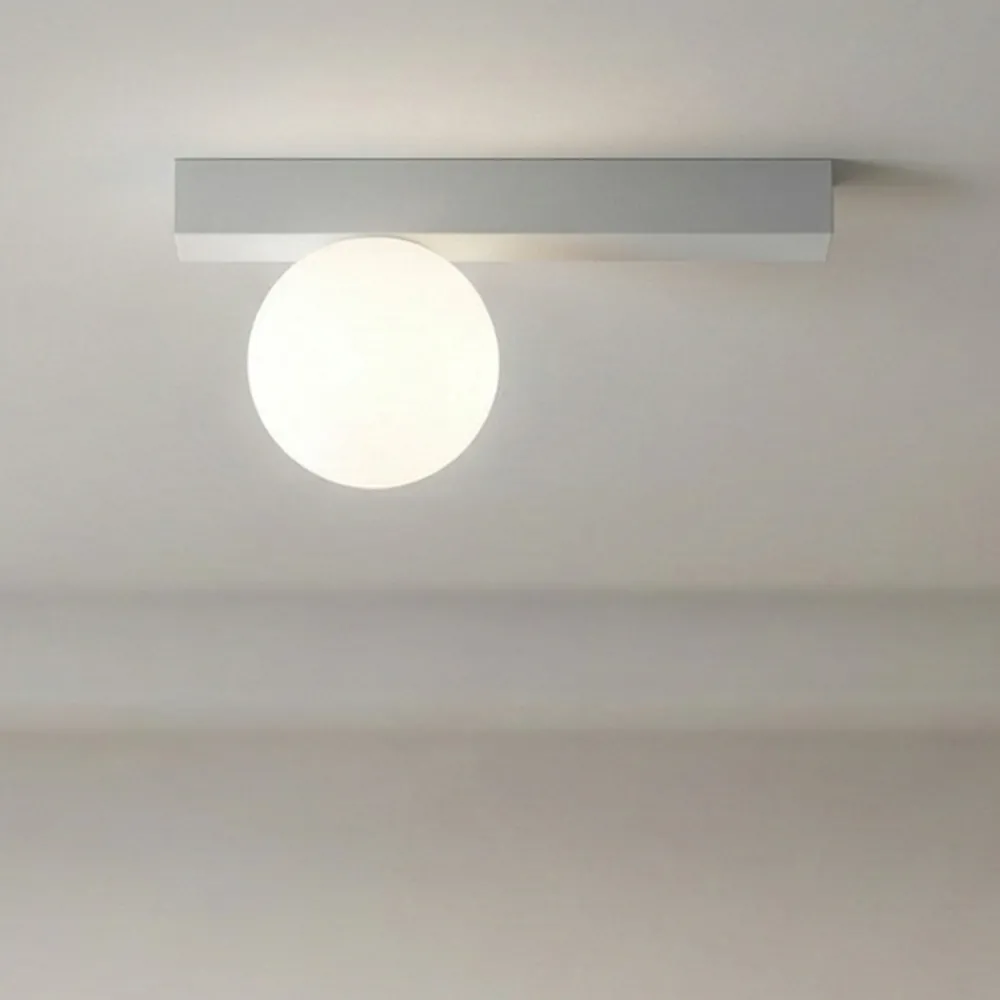 Plafoniere Moderne-Perenz Illuminazione Plafoniera moderna bianca con sfera snooky