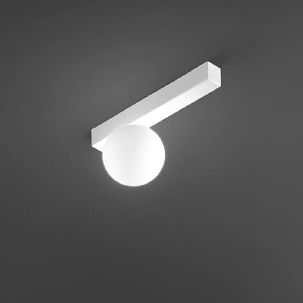 Plafoniere Moderne-Perenz Illuminazione Plafoniera moderna bianca con sfera snooky