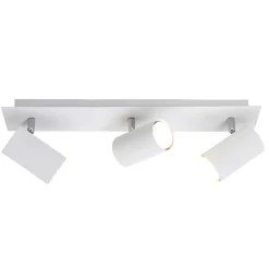 Plafoniere Moderne-Selezionato da Mazzolaluce Plafoniera moderna bianca con 3 faretti orientabili