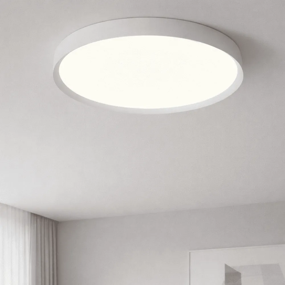 Plafoniere Moderne-Vivida International Plafoniera moderna bianca led 50w cct dimmerabile 60 cm vivida hera
