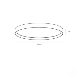Plafoniere Moderne-Vivida International Plafoniera moderna bianca led 50w cct dimmerabile 60 cm vivida hera