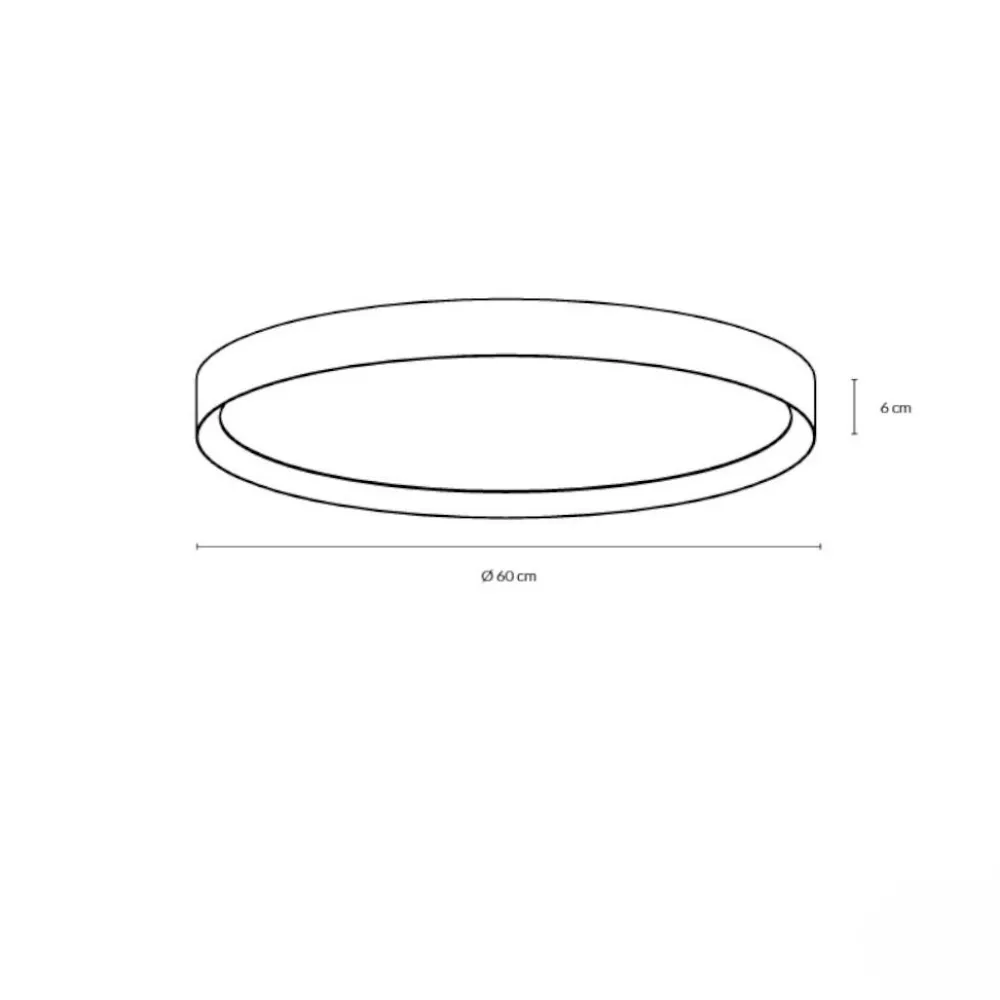 Plafoniere Moderne-Vivida International Plafoniera moderna bianca led 50w cct dimmerabile 60 cm vivida hera