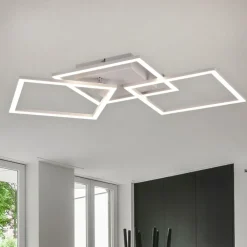 Plafoniere Moderne-Selezionato da Mazzolaluce Plafoniera moderna bianca led 4000k orientabile