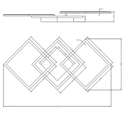 Plafoniere Moderne-Selezionato da Mazzolaluce Plafoniera moderna bianca led 4000k orientabile