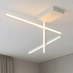 Plafoniere Moderne-Selezionato da Mazzolaluce Plafoniera moderna bianca led 3200k da soggiorno