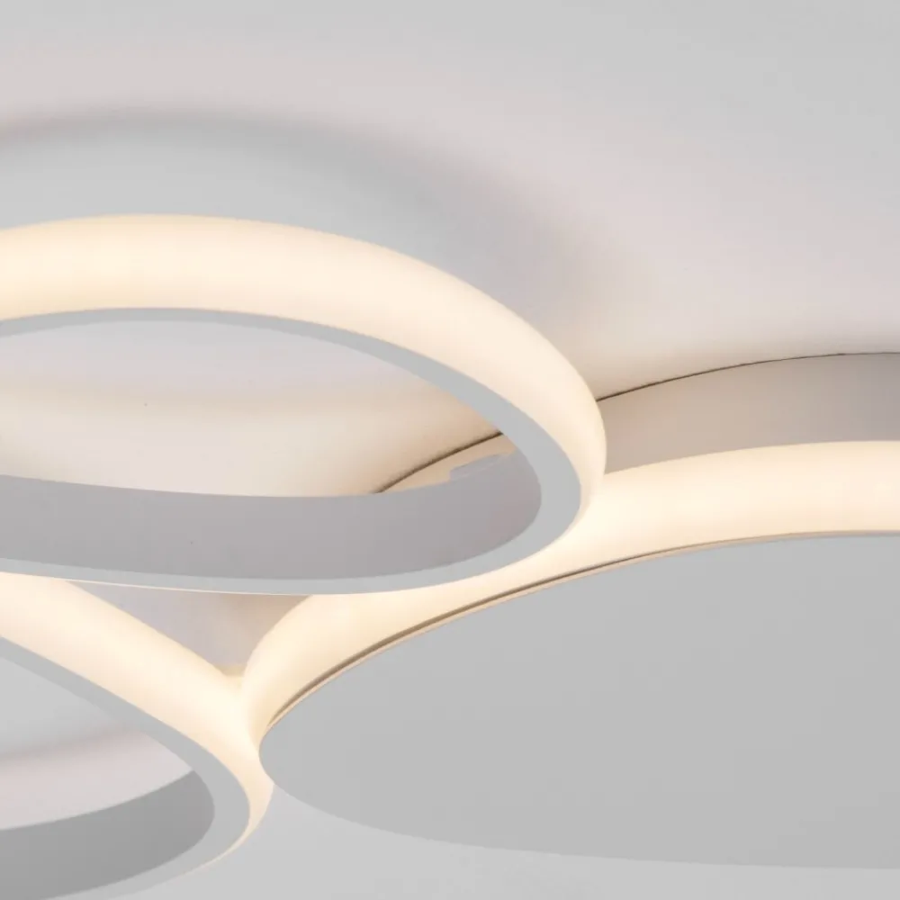 Plafoniere Moderne-Selezionato da Mazzolaluce Plafoniera moderna bianca led 3200k per camera da letto
